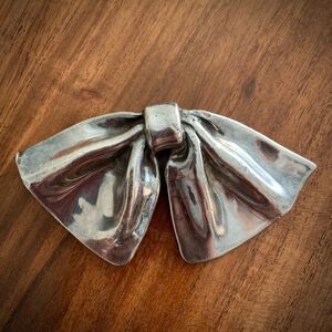 925 SILVER Large Bow Brooch / Necklace Slide